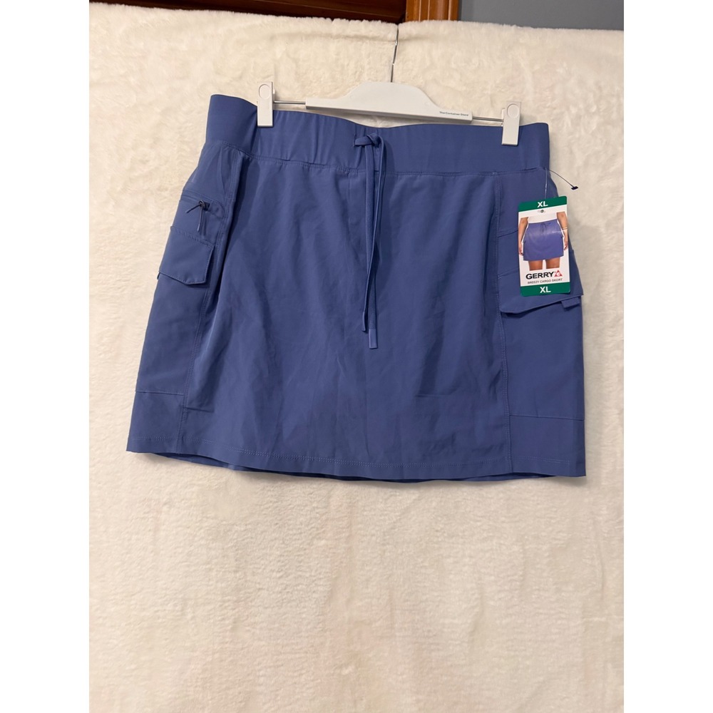 Gerry Breezy Cargo Skort Womens XL Blue Active Hiking Golf Skirt New With Tags